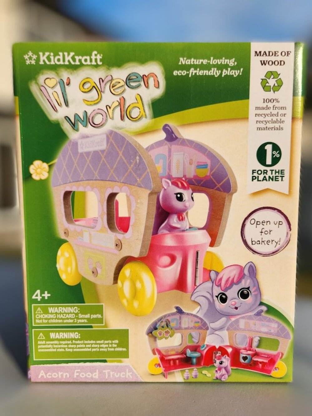 NEW KidKraft Squirrel Wooden Food Truck Doll Figure Bakery Montessori Playset Ec